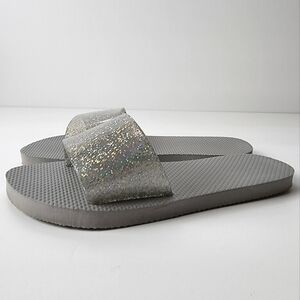 ⭐️40% Off⭐️ Old Navy Jelly Slide Flip-Flops Silver Glitter